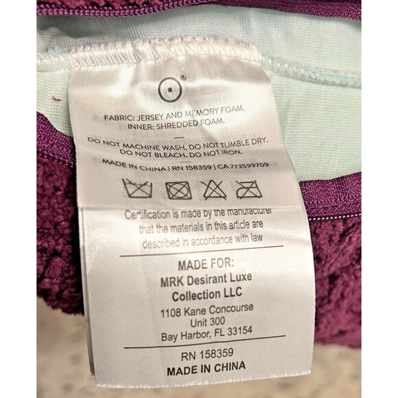 SUNDAY CITIZEN Snug Waffle Purple Memory Foam Square Throw Pillow 18 x 18 New - Picture 6 of 6